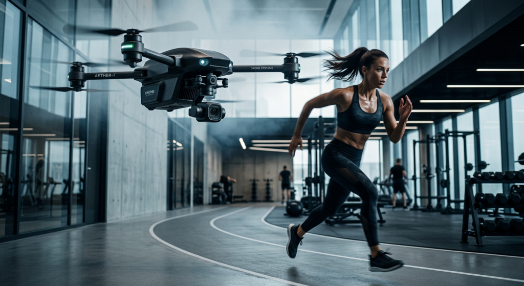 A professional, double-exposure composition featuring a focused athlete in motion blended with sleek